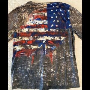 𝅺🇺🇸 Patriotic American Flag Men’s Long Sleeve Shirt 🇺🇸